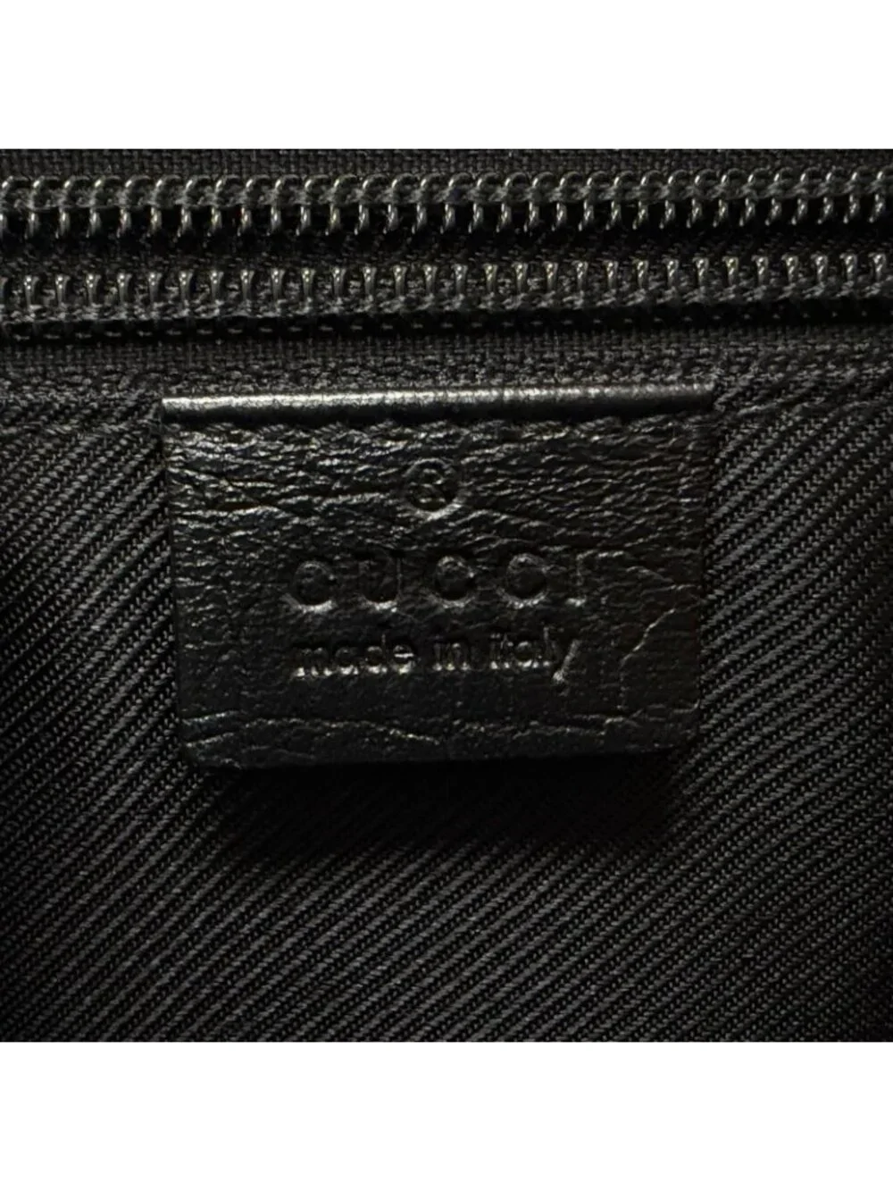 Gucci Vintage Leather Flap Type Business Briefcase Black